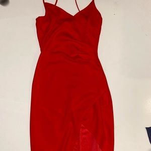Tight red dress